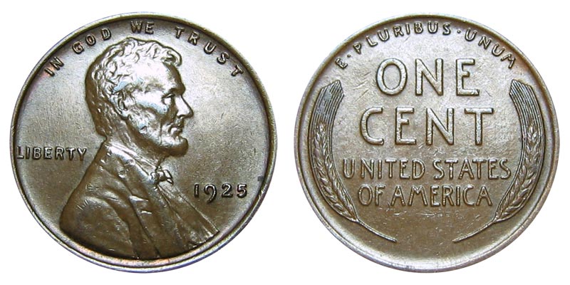 1925-S DDO FS-101 comparison: normal obverse vs doubled die obverse showing doubling on IN GOD WE TRUST